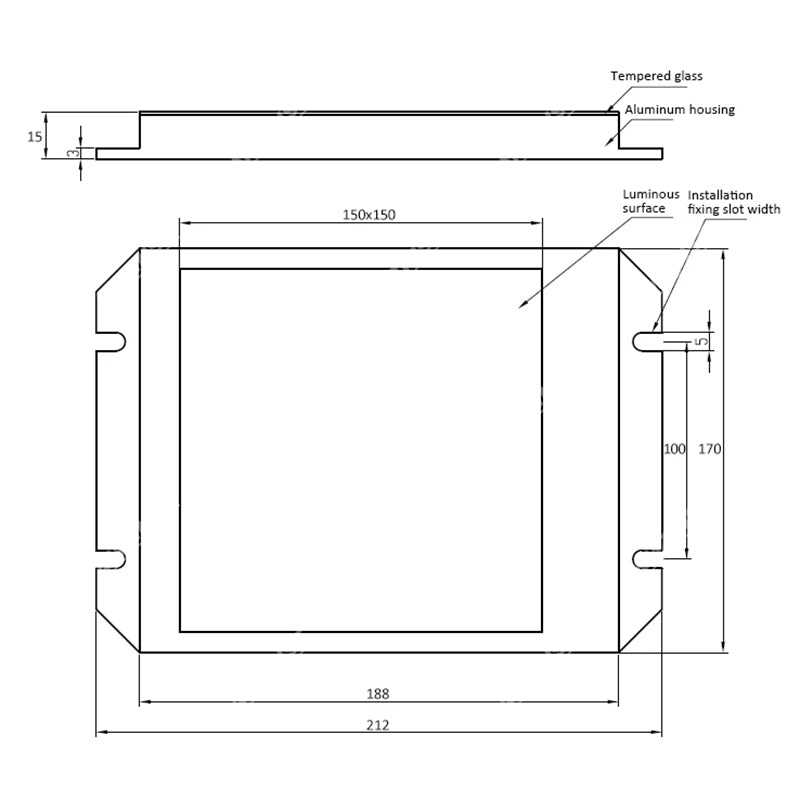 LED-BL4V LED Panel Back Light 150 x 150mm