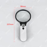 LPM-1030LED 10X and 30X Handheld LED Magnifier with 88mm Achromatic Glass Lens