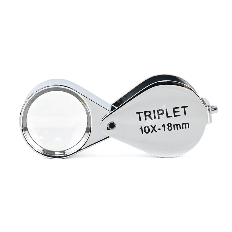 LPM-5032A Silver Color Hand Loupe 10x - 18mm