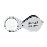 LPM-5032A Silver Color Hand Loupe 10x - 18mm