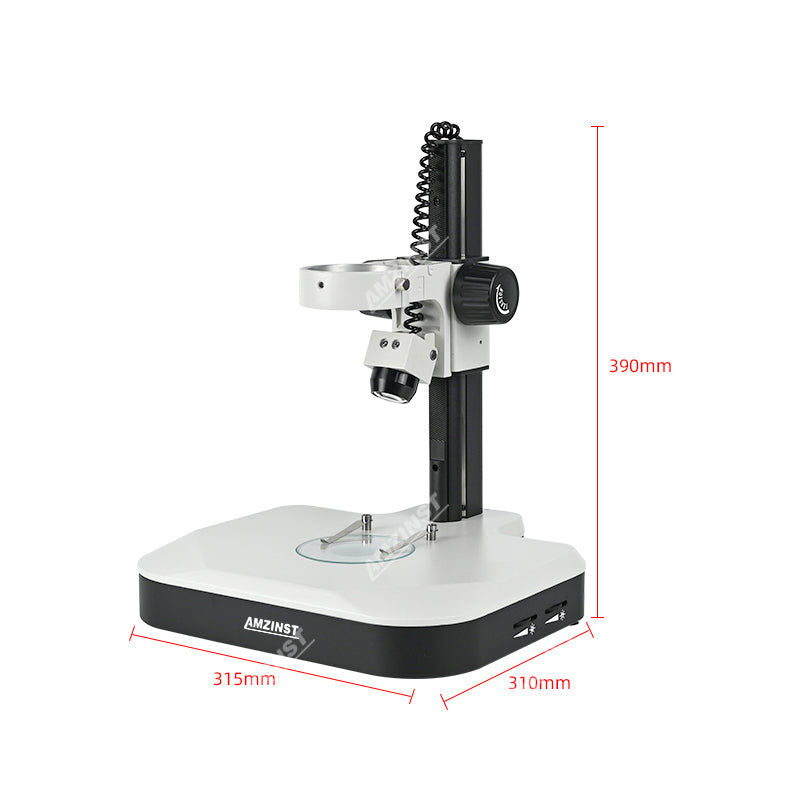 M1-D2 Microscope Track Stand with 76mm Coarse Focus Rack, 326mm Vertical arm