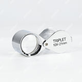 LPM-5038A Silver Color Hand Loupe 10x - 21mm