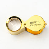 LPM-5038C Gold Color Hand Loupe 10x - 21mm