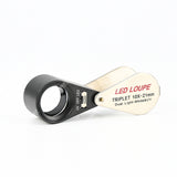 LPM-5785 Hand Loupe 10x - 21mm With Dual light white & UV