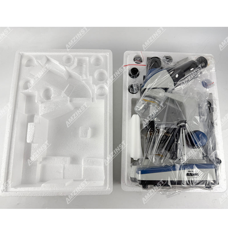 Microscopio biológico trinocular LED de campo claro clásico NK-210T 40X-2500X 