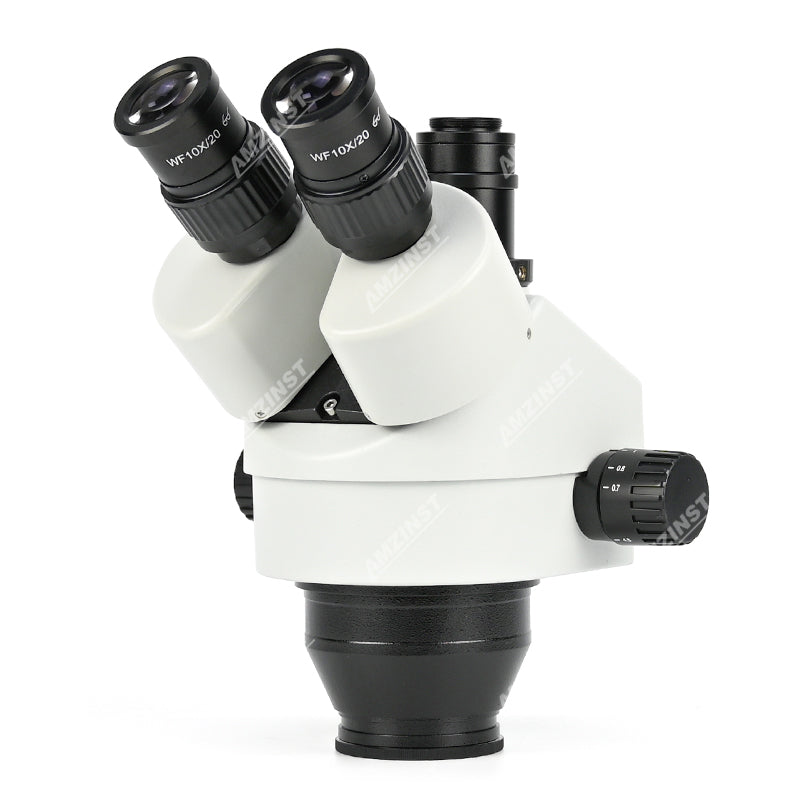 SZM-0745TH 7x-45x Simul-Focal Trinocular Zoom Stereo Microscope Head ...