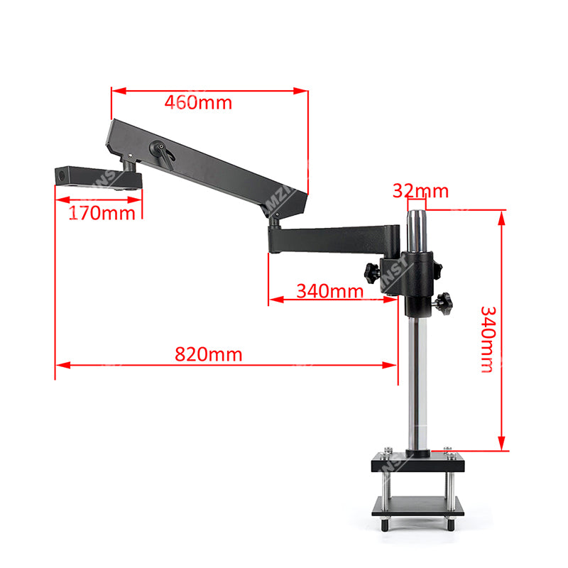 T-P8S Articulating Arm Stand With Screw Base and 76mm focus mount