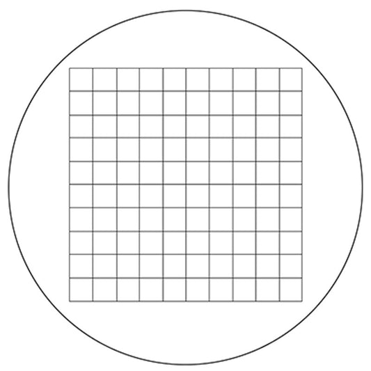 ER-S1010 Series Microscope Eyepiece Reticle Net Grid Micrometer 10x10mm, 100 squares