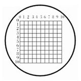 ER-S0505 Series Microscope Eyepiece Reticle Net Grid Micrometer 5x5mm, 100 Squares