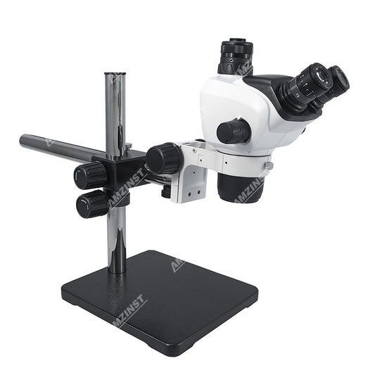ZM-10TP4 0.68X-4.7X Microscopio estéreo trinocular de GreenOugh con soporte de pluma de un solo brazo T-P4