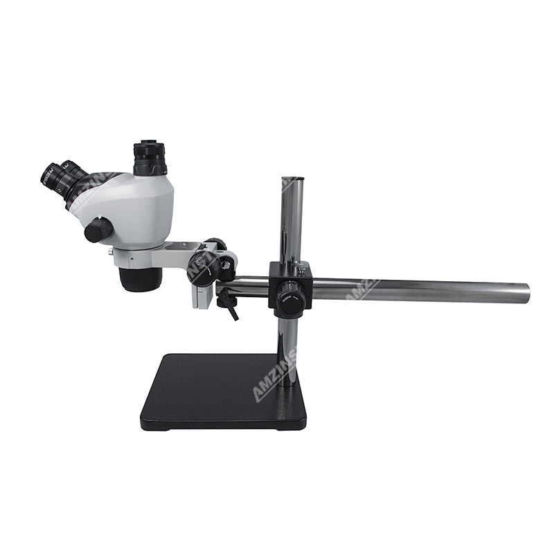 ZM-10TP4 0.68X-4.7X Greenough Trinocular Stereo Microscope with T-P4 Single Arm Boom Stand