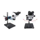 ZM-20BP3 0.66X-5.1X Greenough Binocular Stereo Microscope With T-P3 Dual Arm Boom Stand