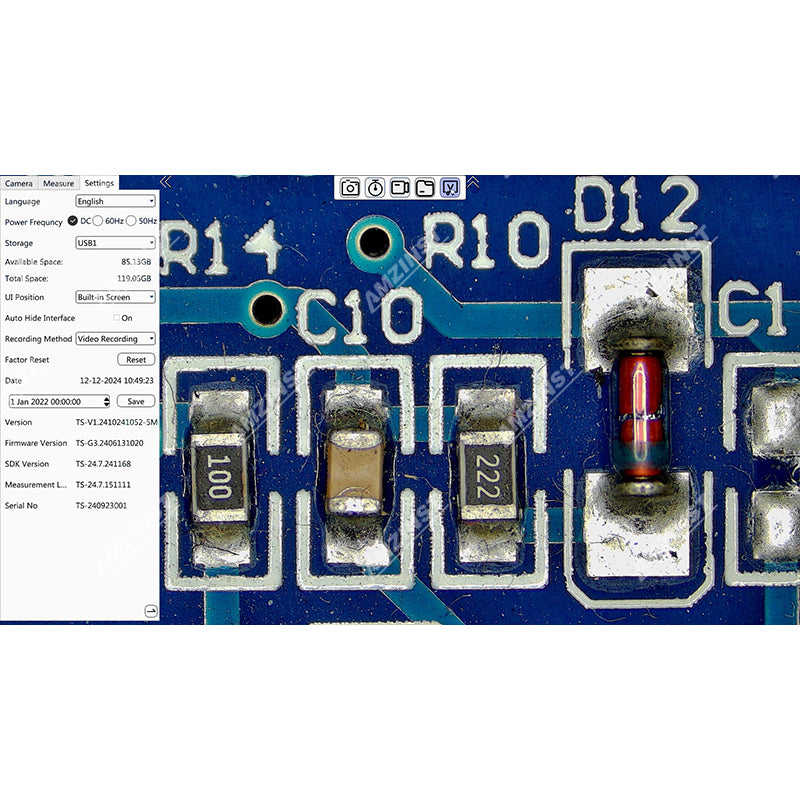 ZM-25LCD Video microscope built-in 5MP camera with 12 inch LCD screen