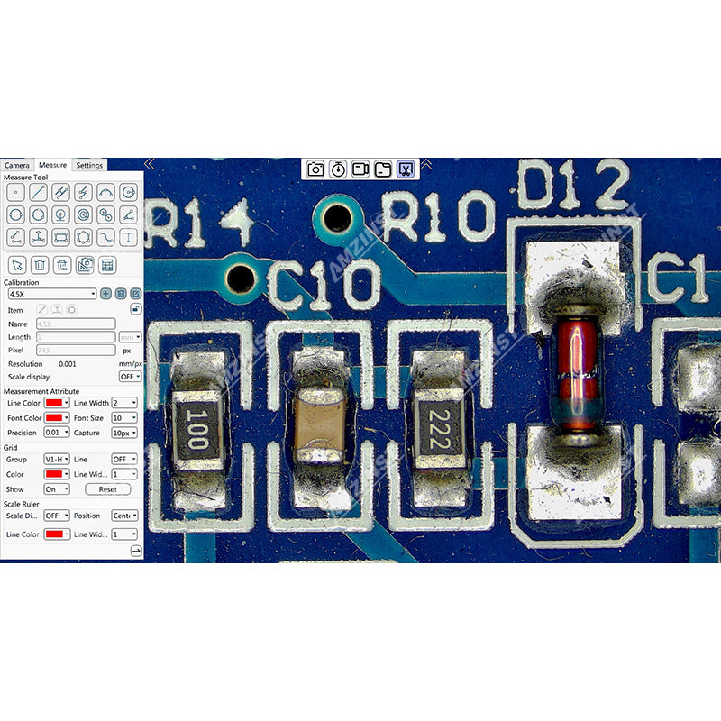 ZM-25LCD Video microscope built-in 5MP camera with 12 inch LCD screen