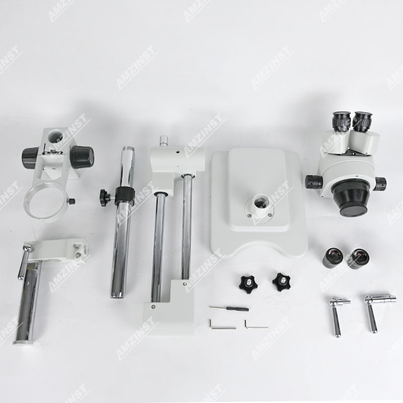 ZM-2BP2 0.7X-4.5X Microscopio estéreo binocular con soporte de doble brazo de brazo
