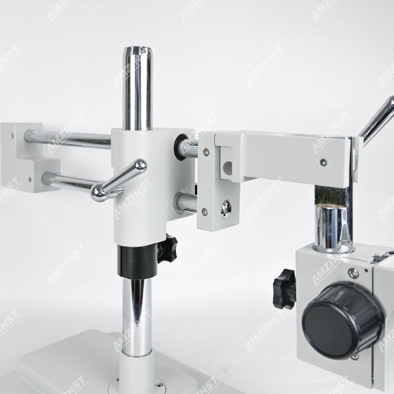 ZM-2TP2AU 7X-45X Boom stand stereo microscope with 0.5X auxiliary objective
