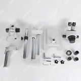 ZM-2TP2AU 7X-45X Boom stand stereo microscope with 0.5X auxiliary objective