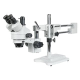 ZM-2TP2 0.7X-4.5X Microscopio estéreo trinocular con soporte de pluma de doble brazo T-P2