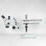 ZM-2TP2 0.7X-4.5X Microscopio estéreo trinocular con soporte de pluma de doble brazo T-P2