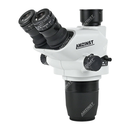 ZM-6745TX 6.7X-45X Greenough optical Trinocular Zoom Stereo Microscope Head with light split optional