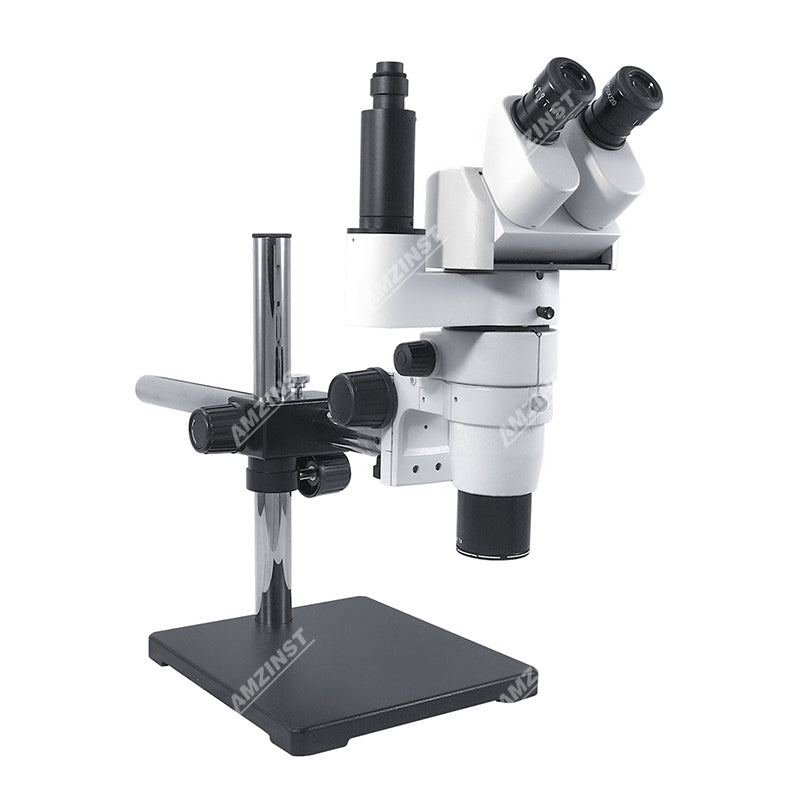 ZM-80NTP4 Serise Infinity Paralelo Sistema óptico Microscopio estereo trinocular con soporte de pluma de un solo brazo T-P4