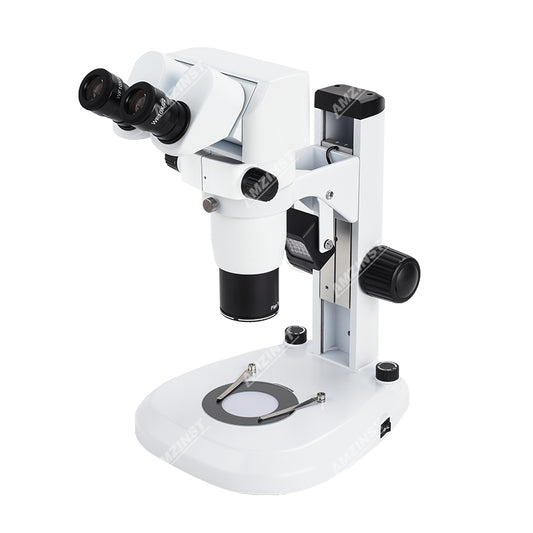 ZM-80N Microscopio estereo de zoom de zoom de inclinación ergonómica con ruta de luz paralela de infinito galileo