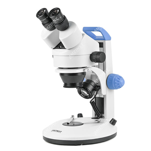 ZM0745B-D12 0.7X-4.5X Microscopio estéreo de zoom con mango de transporte