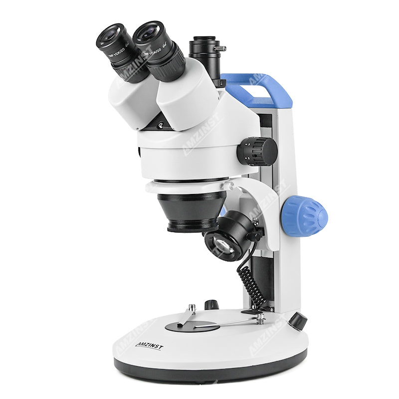 ZM0745T-D12 0.7X-4.5X Zoom Trinocular Stereo Microscope with Carrying Handle