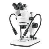 ZM0745T-D9 0.7X-4.5X Zoom Stereo Microscope with Dual Goosenecks Light Source