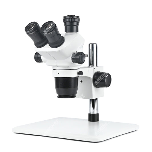 ZM6552T-L1 Zoom 0.65X-5.2X Trinocular Stereo Microscope with 10x/24mm Eyepieces