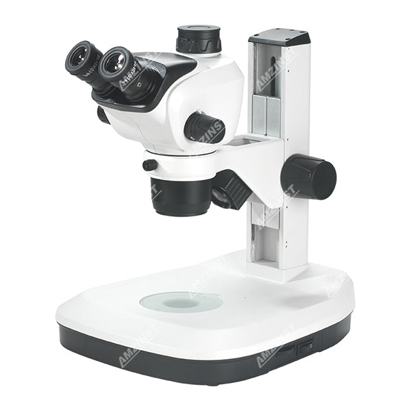 ZM6847T-E2L 0.68X-4.7X Greenough Trinocular Stereo Microscope With Reflecting & Transmitting Illumination