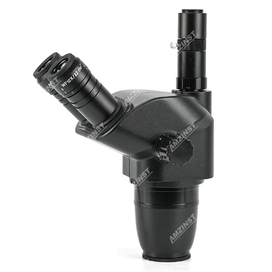 ZM-6745THR 6.7x-45x Simul-Focal Trinocular Stereo Zoom Black Microscope Body