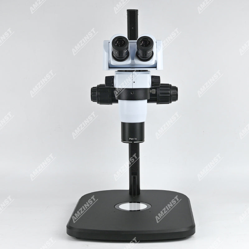 ZM850-M3R500 Ergonomic Tilting Binocular Zoom Stereo Microscope with Heavy Base Microscope Track Stand