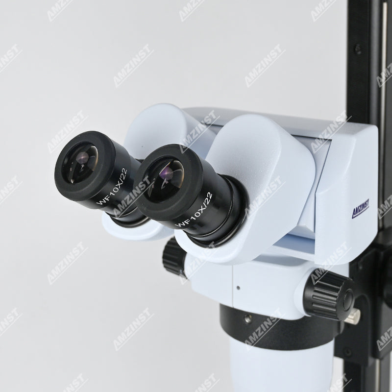 ZM850-M3R500 Ergonomic Tilting Binocular Zoom Stereo Microscope with Heavy Base Microscope Track Stand