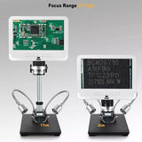 AL-206-W 7 Inch LCD Screen 1080P Microscope White Color Body With Dual Gooseneck LED Lights