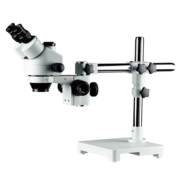 ZM-2TP1 0.7x-4.5x Trinocular Stereo Microscope with T-P1 Single Arm Boom Stand