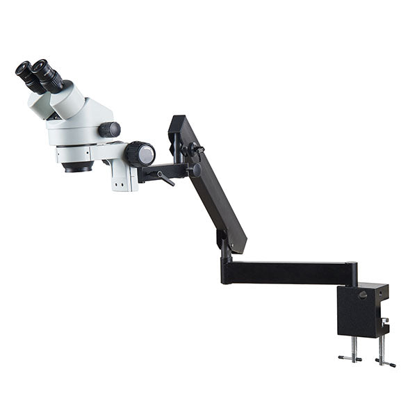 ZM-2BP7 0.7x-4.5x Binocular Stereo Microscope with T-P7 C-Clamp Articulating Stand