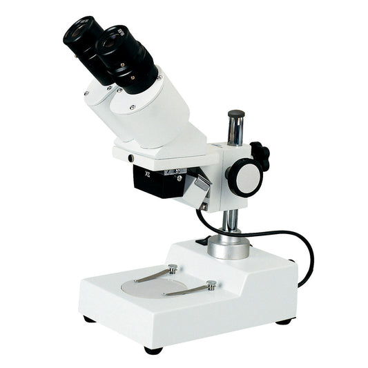 AST-2A Classic Binocular Stereo Microscope with objective 2X, pillar stand, and LED incident illumination
