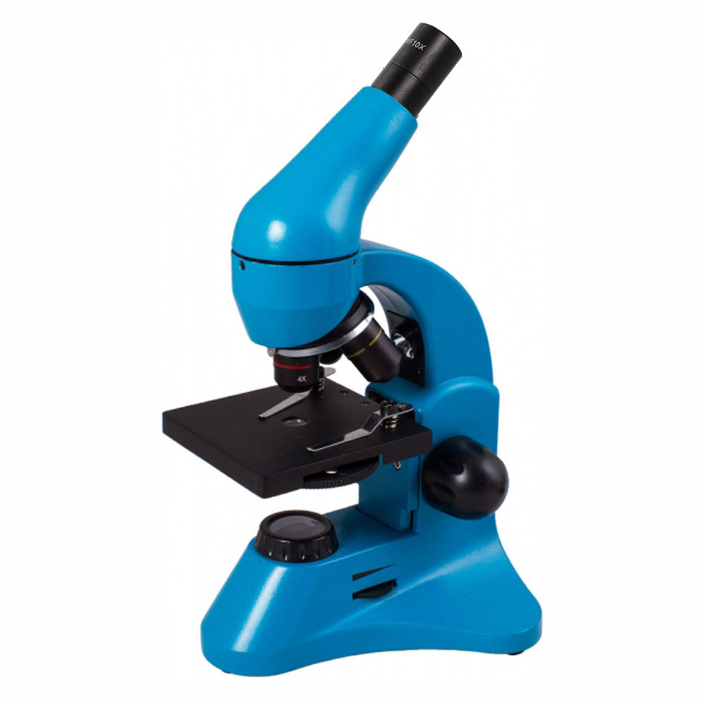 NK-T15A 40X-640X Microscopio monocular de estudiantes de color bule con iluminación LED superior e inferior