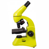 NK-T15B 40X-640X Cyan Color Students Microscopio monocular con iluminación LED superior e inferior