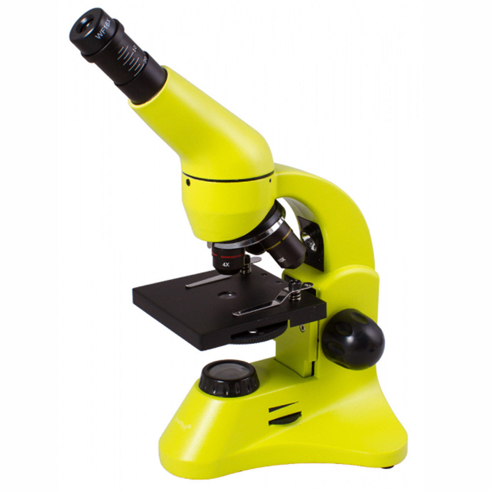 NK-T15B 40x-640x Cyan Color Students Monocular Microscope with Top and Bottom LED Illumination