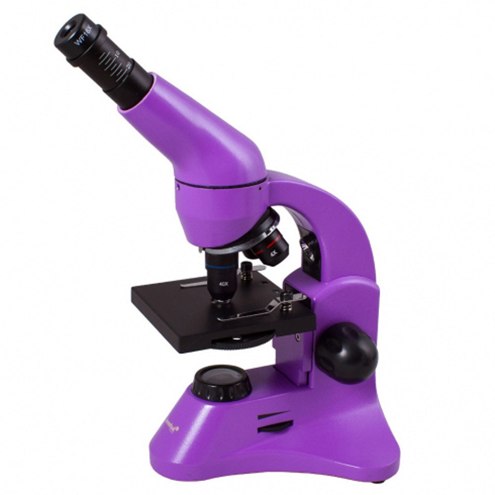 NK-T15C 40x-640x Purple Color Students Monocular Microscope with Top and Bottom LED Illumination