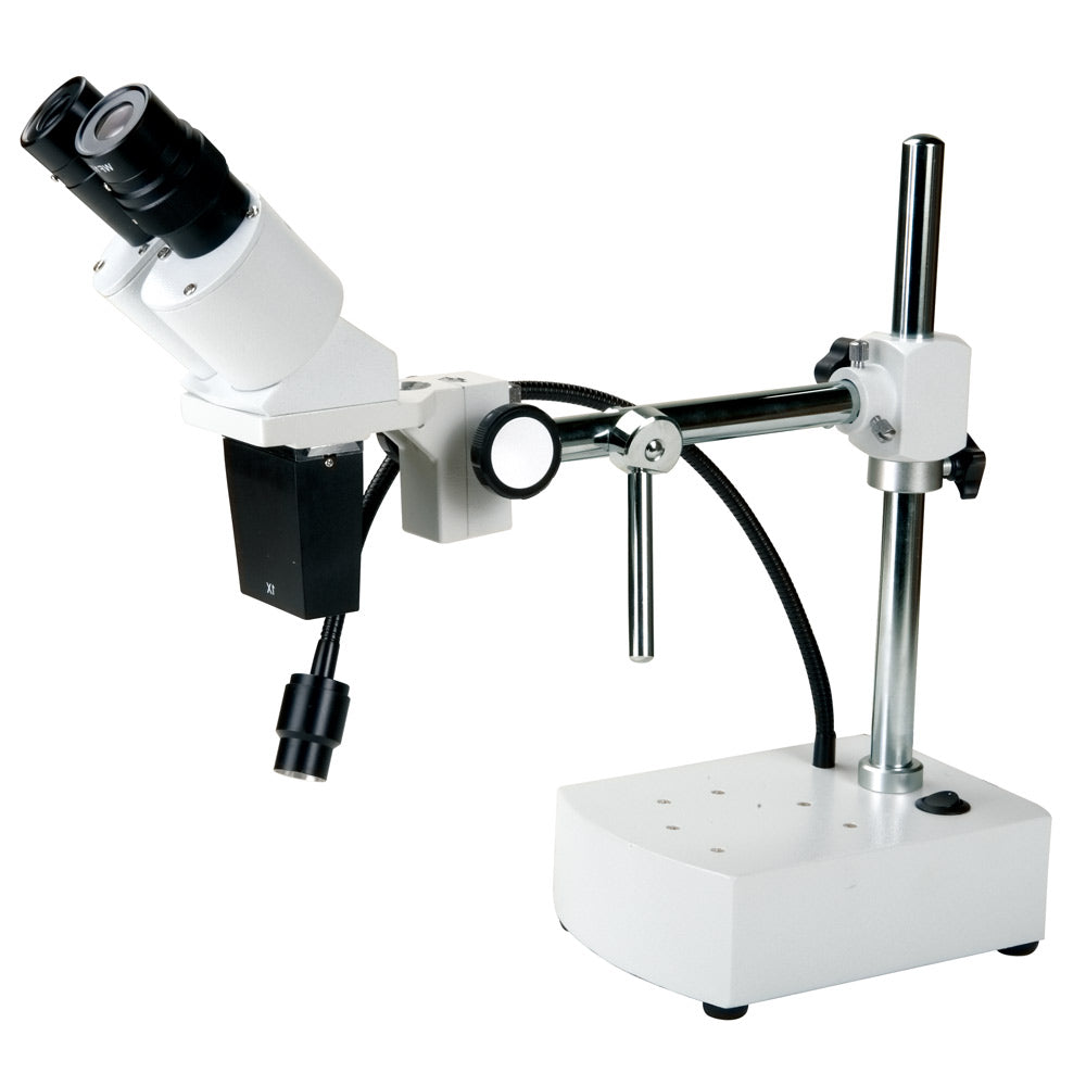 Microscopio estereo binocular AST-2D con objetivo fijo 2x e iluminación incidente del LED de brazo flexible para una larga distancia de trabajo