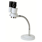 Microscopio estéreo binocular AST-6D con objetivo fijo de 0.8x y cuerpo de brazo flexible con distancia de trabajo de 145 mm de largo