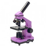 NK-T16C 40X-640X Microscopio monocular de estudiantes de color púrpura con iluminación LED superior e inferior