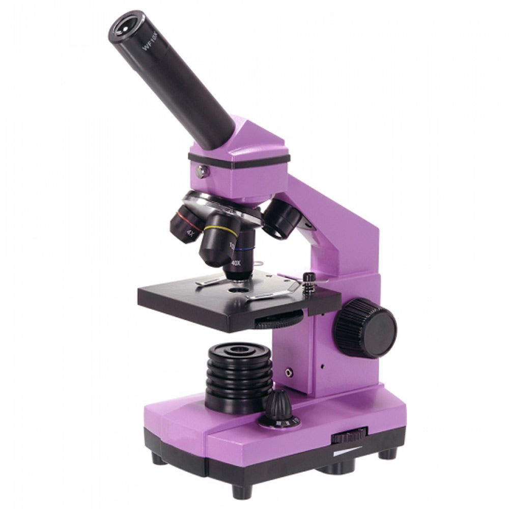 NK-T16C 40x-640x Purple Color Students Monocular Microscope with Top and Bottom LED Illumination