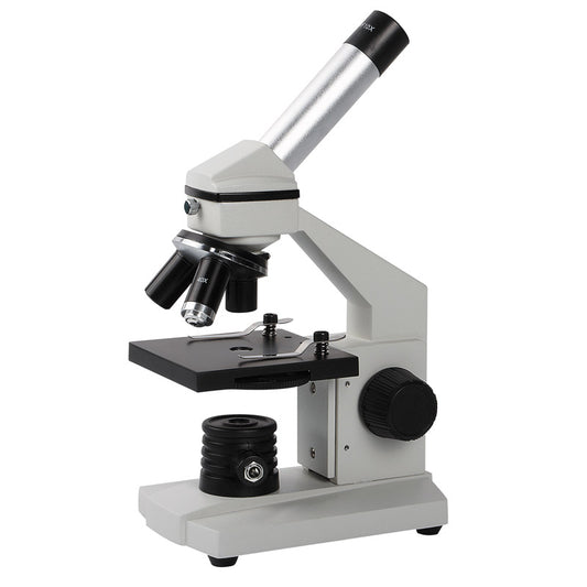 NK-T17 40x-640x Students Monocular Microscope with Bottom LED Illumination