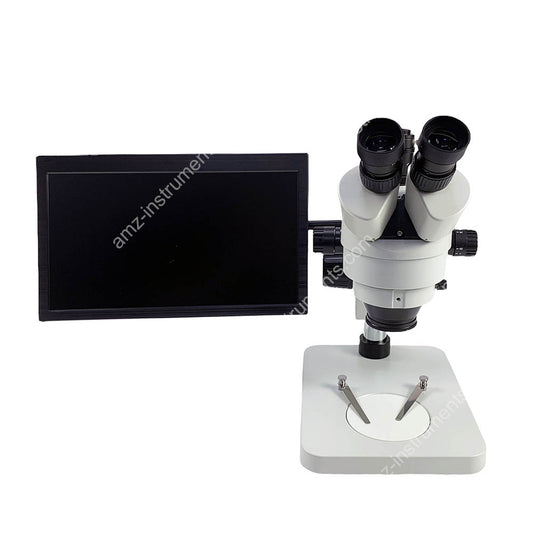 ZM-2TD1L13 0.7X-4.5X Zoom Trinocualr Stereo Microscope With 13.3 inch LCD Screen
