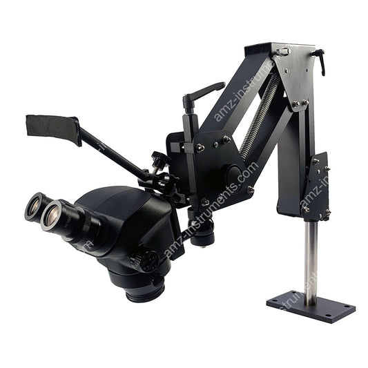 ASZBR-0750B Zoom 0.7-5x Microscopio de joyas binoculares con soporte de acrobat