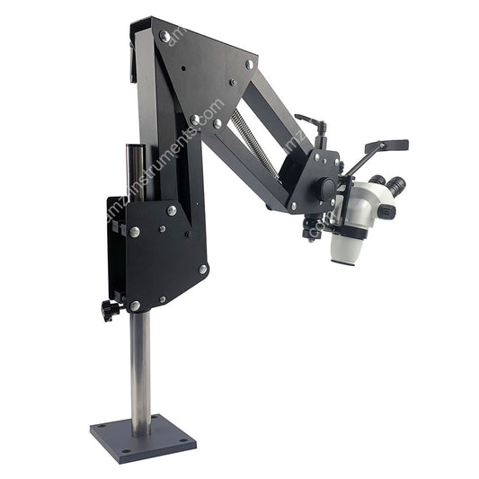 ASZBR-6745B Zoom 0.67-4.5x Microscopio de joyas binoculares con soporte de acrobat